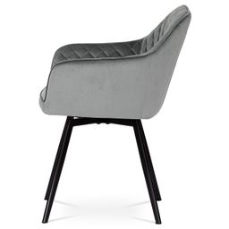 Autronic Jazz DCH-425GREY4 Jedálenská stolička, zamat matný, sivá - galéria #10