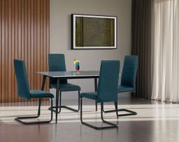 Autronic Fusion HT-403MGREY Jídelní stůl 130x70cm, slinutá keramika, šedá - galéria #3
