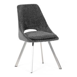 Autronic Partitura DCL-W1174GREY2 Židle jídelní, látka bouclé, sivá - galéria #2
