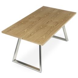 Autronic Fado HT-W1515 OAK Jídelní stůl 160x90cm, dýha, dub - galéria #4