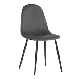Autronic Partitura CT-971GREY4 Židle jídelní, zamatová látka, sivá - galéria #1