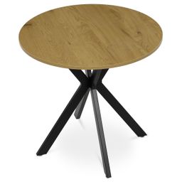 Autronic Twist HT-F4108OAK Okrúhly jedálenský stôl 80x80 cm, divoký dub - galéria #2