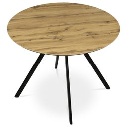 Autronic Twist HT-R5010OAK Okrúhly jedálenský stôl 100x100 cm, dub - galéria #1