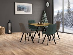Autronic Twist HT-R5190OAK Jedálenský stôl 90x90cm, dub - galéria #1