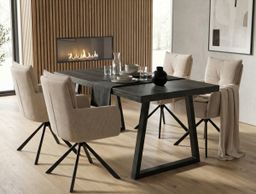 Autronic Fado HT-R5624GREY Rozkladací jedálensky stôl 160-240x90 cm, sivý dub - galéria #1