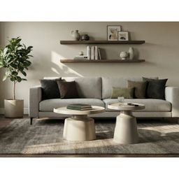 Autronic Fado CT-F4114CSM Konferenční stolek 69x69 cm, kov, kašmír - galéria #1