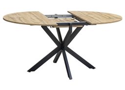 Autronic Twist DT-I1120OAK Rozkladací jedálenský stôl 120–160 × 120 cm, dub - galéria #5