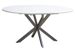 Autronic Twist DT-I1120WT Jídelní stůl rozkládací 120-160x120 cm, bílá - galéria #2
