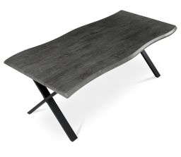 Autronic Twist HT-F4321GREY Jídelní stůl 210x100 cm, šedý dub - galéria #2