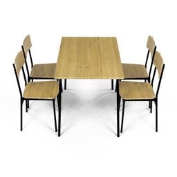 Autronic Minimal AUT-O2155OAK Jedálenská set 110x70 cm, divoký dub - galéria #2