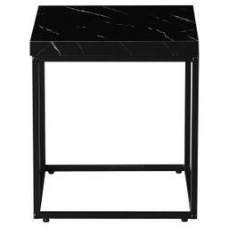 Autronic Fado CT-V2004BK Konferenčný stolík 40x40 cm, mramor, čierna - galéria #3
