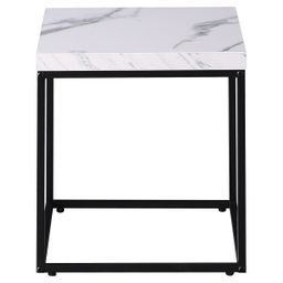 Autronic Fado CT-V2004WT Konferenčný stolík 40x40 cm, mramor, biela - galéria #2