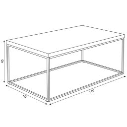 Autronic Fado CT-V2011WT Konferenčný stolík 110x60 cm, mramor, biela - galéria #5