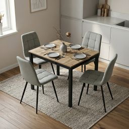 Autronic Minimal GDT-206 OAK Rozkladací jedálenský stôl 60–90 × 60 cm, dub - galéria #1