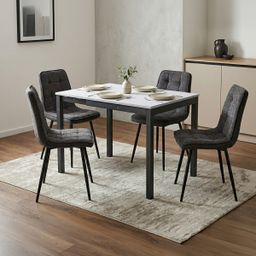 Autronic Minimal GDT-206WT Rozkladací jedálenský stôl 60–90 × 60 cm, biela - galéria #1