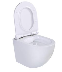 kielle Gaia Závesne kompaktné WC Rimless so sedadlom SoftClose, biele 30115001 - galéria #1