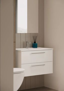 kielle Vega Skrinka s umývadlom 80x50x46 cm, biela lesklá 50018S80 - galéria #2
