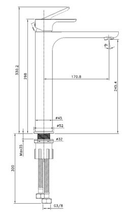 kielle Umývadlová batéria Vega pre umývadlo, chróm 10118110 - galéria #1