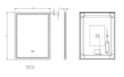 kielle Idolio Zrkadlo s LED osvetlením a vyhrievaním, 60x80 cm 50324001 - galéria #4