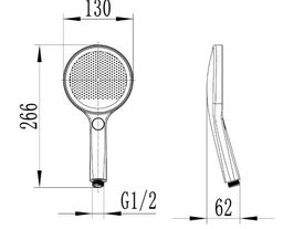 kielle Nefia Ručná sprcha, 3 prúdy, EcoSpare, matná čierna 20427014E - galéria #1