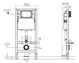 kielle Genesis New Modul pre závesné WC do sadrokartónu 70028550 - galéria #1