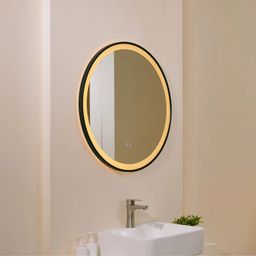 kielle Idolio Zrcadlo s LED osvětlením a vyhříváním, 80 cm, černá 50324044 - galéria #1