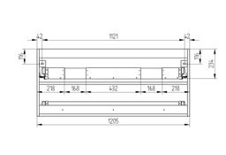 EBS Pure Dvojdrezová skrinka 121 cm, biela/dub - galéria #3