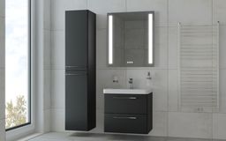 EBS Urban Skříňka s umyvadlem 81cm, černá mat/madlo chrom URBAN80CMCR - galéria #2