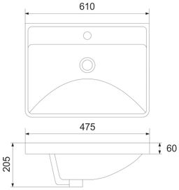 EBS Urban Skříňka s umyvadlem 61cm, černá mat/madlo zlatá kartáčovaná URBAN60CMZ - galéria #5