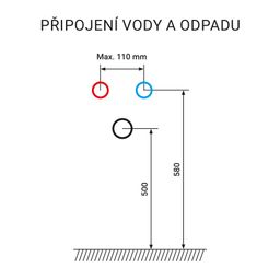 EBS Urban Skříňka s umyvadlem 61cm, bílá lesk/madlo chrom URBAN60BCR - galéria #3