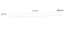 EBS KUBA Doska pod umývadlo 121 cm, biela - galéria #1