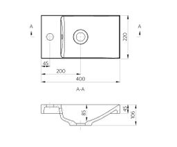 EBS Statica Umývadlo 40 cm, pre konzolu 612157040103 - galéria #1
