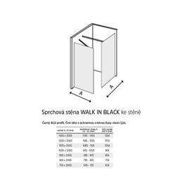 EBS Relax Black Walk-in stena 120x200 cm - galéria #5