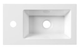 EBS Urban Umývadlo Smart 40 x 22 cm, biele - mramor - galéria #1
