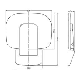 EBS Sprchové sedadlo 35 cm, biele - galéria #2