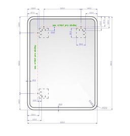 EBS Venia Zrkadlo zaoblené 60 x 80 cm s osvetlením LED - galéria #1