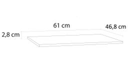 EBS Duomo Umývadlová doska 61 cm, hrúbka 2,8 cm, dub Riviera - galéria #1