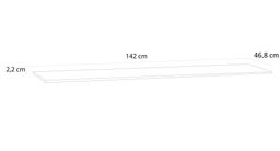 EBS KUBA Doska pod umývadlo 142 cm, dub Halifax - galéria #1