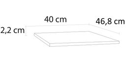 EBS KUBA Umývadlová doska 40 cm, čierna supermat K6 - galéria #1