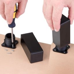 EBS Nábytková noha 10-12 cm, plast - černá mat NOHANAB10C - galéria #3