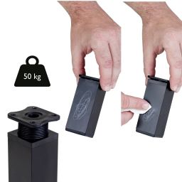 EBS Nábytková noha 15-16,5 cm, plast - černá mat NOHANAB15C - galéria #3