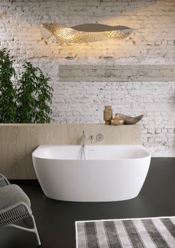 EBS Diora W Voľne stojaca vaňa ku stene 170 × 80 cm, lesklá biela DIORA170W - galéria #5