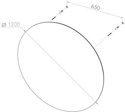 EBS Dione Kulaté zrcadlo 120cm s podsvícením a odmlžováním - galéria #3