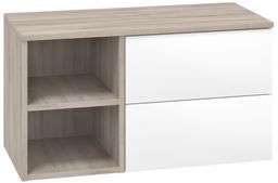 EBS Kuba Sestava skříňky s regálem a deskou 101x46,8 cm, bílá/dub Kronberg KUBASET46BD - galéria #1