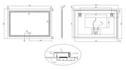 EBS Triton Zrkadlo 120 x 80 cm s LED osvetlením po obvode a dotykovými tlačidlami - galéria #2