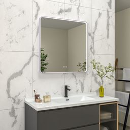 EBS Deira Zrcadlo hranaté 80x80 cm, kartáčovaná gunmetal DEIRAZ8080LEDSGGK - galéria #1