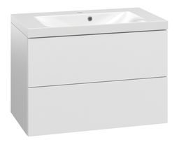 EBS Kuba Skrinka pod umývadlo 80 cm, biela lesklá KUBAS80B - galéria #1