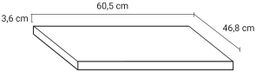 EBS Desk Umývadlová doska 60 cm, dub kronberg DESKD60DK - galéria #1