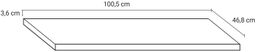 EBS Desk Umývadlová doska 100 cm, dub kronberg DESKD100DK - galéria #1