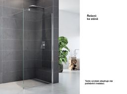 EBS Set walk-in stěna Relax 80 cm se žlabem Tile 90 cm, chrom - galéria #2